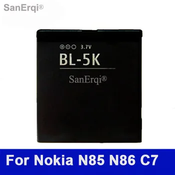 10VNT BL-5K Baterijas-Nokia N85 N86 701 X7 X7 00 C7 N87 8MP C7 00 BL 5K 1300mAh Mobiliojo Telefono Pakeitimo