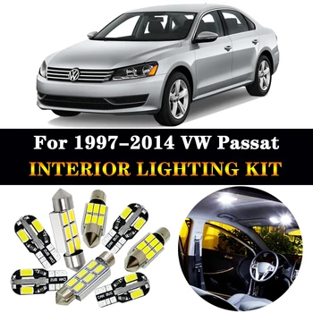 Balta Klaidų, Automobilių Reikmenys, Interjeras, LED elektros Lemputes Paketo Komplektas 1997-VW Passat B5 B6 B7 Sedanas Variantas