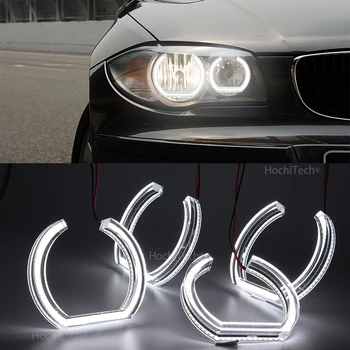 DTM LED Angel Eyes BMW 1 Serijos, E81 E82 E87 E88 Halogeninės DTM tipo kristalų halo automobilių šviesos detalių pakeitimo