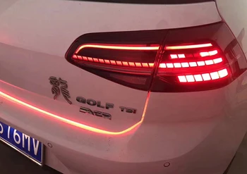 Automobilio Stilius Lempų Volkswagen VW Golf 7 MK7 2013-2016 M. LED užpakalinis žibintas Galinis Žibintas LED Stabdžio+Parko+Juda Posūkio Signalo Lemputė