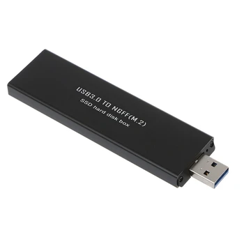 Juoda USB3.0 SATA Pagrįstas 2280 2 M. NGFF SATA SSD Nešiojamų Talpyklos Saugojimo Dėžutė