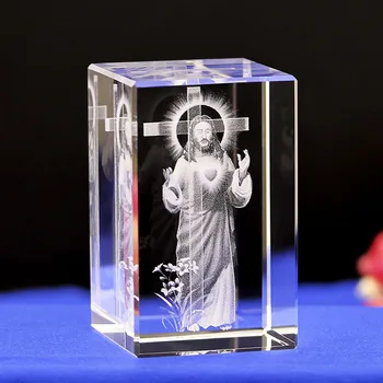 Jėzus K9 Kristalų 3D Lazeris, Statula, Skulptūra Inter-graviravimas Figūrėlės Miniatiūros Kristalų Menai, Amatai, Jėzus Ch Namų Dekoro