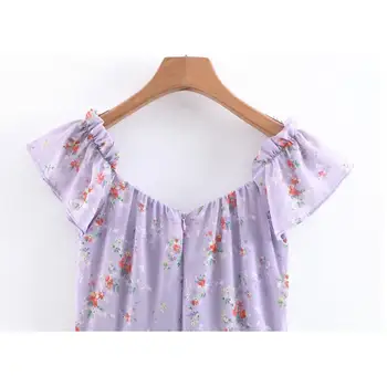 Ilgas vasaros suknelė moterims purple elegantiškas paplūdimio vestidos pynimas maxi šalis suknelės 2019 gėlių ropa mujer vintage drabužių
