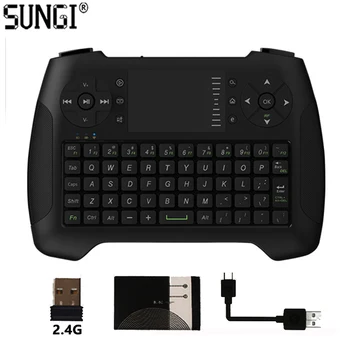 SUNGI Geros Kokybės T16 anglų/ispanų 2.4 G Touchpad Klaviatūra, Belaidžio Nuotolinio Valdymo daugkartinio Įkrovimo Baterija skirta Smart TV