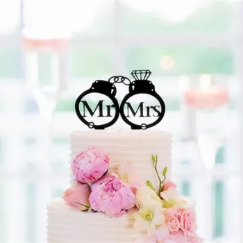 Ponas ir Ponia viduje antrankiai vestuvių tortas topper - policijos tortas topper vestuvių pyragas apdaila priedų
