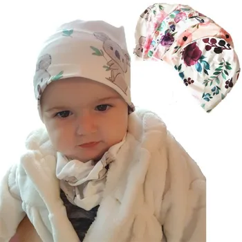 2021 Naują Pavasario Medvilnės Baby Skrybėlę Nustatyti Spurgos Gėlių Spausdinti Kepurė Šalikas Berniukų, Mergaičių Rudens Žiemos Kūdikių Skrybėlės Kūdikio Kepurė