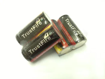 4pcs/daug TrustFire Saugomų 16340), 3,7 V Įkrovimo Baterija (akumuliatorius Ličio Baterijos 880mAh LED Žibintuvėlis/Laser Pen