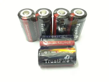 4pcs/daug TrustFire Saugomų 16340), 3,7 V Įkrovimo Baterija (akumuliatorius Ličio Baterijos 880mAh LED Žibintuvėlis/Laser Pen
