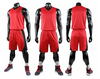Dvipusis Nešiojami Krepšinio Jersey, Rinkiniai, Sporto drabužiai, Kvėpuojantis Vyrų krepšinio megztiniai Mokymo kostiumų, Uniformų komplektai