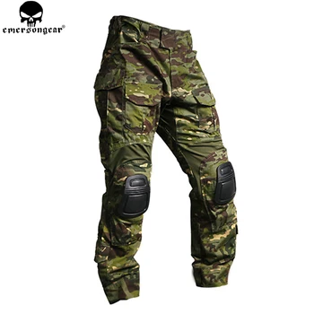EMERSONGEAR Combat uniform Medžioklės Marškinėliai Tactical Kelnes su antkeliais Multicam Tropic emerson Gen 3 Medžioklės Kelnės