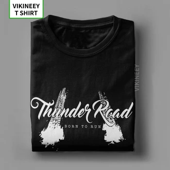 Thunder Road Padangos Marškinėliai Vyrams Bruce Springsteen Roko Muzikos Dovanų Viršūnes Trumpas Rankovės Suvenyrinius Marškinėlius, O Kaklo Medvilnės Trišakiai Plius Dydis