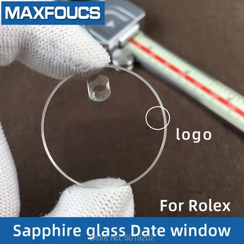 Safyras crytal stiklo Rolex Su data langas su logotipu, Anti-scratch žiūrėti glass116233daytona116710