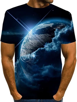 Vasarą naujas vyrų žaibo T-shirt mados naujų vasaros vyriški trumparankoviai marškinėliai atsitiktinis 3D spausdinimo roko T-shirt vyrams