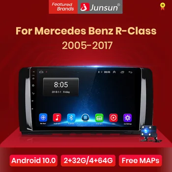 Junsun V1 Android 10.0 Automobilio Radijo Auto Multimedia Stereo Mercedes Benz R-Class W251 R300 M-Klasės W164 ML350 2005 2 din dvd