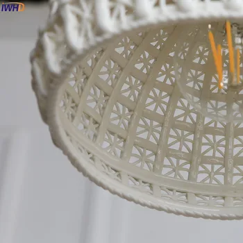 IWHD Japonijos Šiaurės Stiliaus Modernus Sieniniai šviestuvai Šviestuvai Valgomasis Gyvenamasis Kambarys Balta keramika Kabo Lempa Lamparas Derliaus