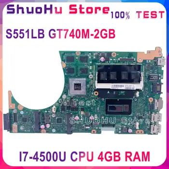 KEFU S551LB PLOKŠTĘ Už ASUS S551LA S551L S551LN R553L Nešiojamas Plokštė Išbandyti originalus PROCESORIUS I7-4510U GT740M-2GB, 4GB