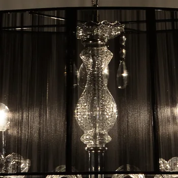 Europos stiliaus kambarį audinio kristalų liustra prabangos atmosferą miegamajame studijų restoranas liustra