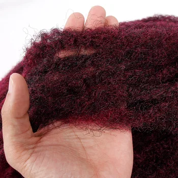 18 colių Ombre Marley Nerijos Plaukų Nėrimo Afro Keistą Sintetinių Pynimo Plaukų Nėrimo Pynės, Plaukų priauginimas, Juoda Moterų