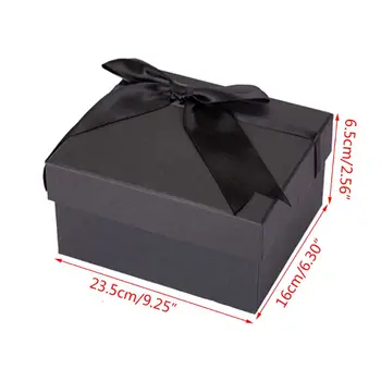 Peteliškė Elegantiškas Juodos spalvos Dovanų Dėžutė ekologiškus Aukštos kokybės Kartono Vestuvėms