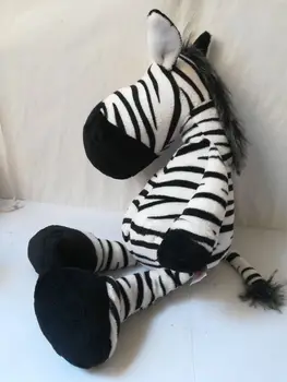 Apie 35cm animacinių filmų zebra pliušinis žaislas džiunglių zebra minkštos lėlės pagalvę žaislas Kalėdų dovana b1453