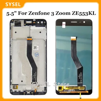 Už ASUS ZenFone 3 artinimas ZE553KL LCD Ekranas Jutiklinis Ekranas skaitmeninis keitiklis Asamblėjos Pakeitimas Su Rėmu Z01HDA