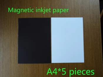 A4 dydis 5 vnt mėginio Inkjet Print Magnetinio rašalinis Popierius Matinis/Blizgus paviršius rengiama