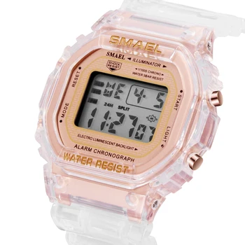 SMAEL Mados Moterų Skaitmeninis Žiūrėti Prabangos Prekės Studentų Sporto Laikrodžiai Unisex LED Elektroniniai Riešo žiūrėti Mergina Laikrodis Montre Femme