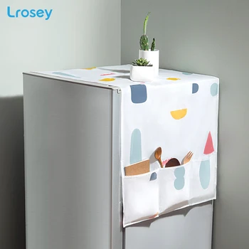 Vieną Durų Šaldytuvas Dulkių Dangtelį Geometrinis Vandeniui Padengti rankšluostį Su Saugojimo Krepšys virtuvės organizatorius skalbimo mašina dangtis