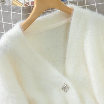 Heliar Moterų Aksomo Švarkas Moterims, Minkštas ilgomis Rankovėmis Susegamas Iki susagstomi megztiniai Elegantiškas, Vilnoniai Paltai Moterims 2020 M. Žiemos
