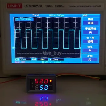 1 HZ-160 KHZ, Skaitmeninis displėjus, Reguliuojamas PWM impulso dažnį, darbo ciklas aukščio Kvadratinės bangos bangos signalo generatoriaus modulis