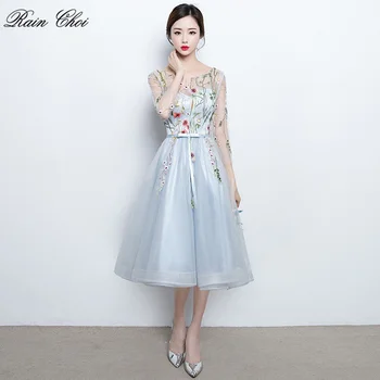 Elegantiškas Kokteilių Suknelė 2021 Gėlių Siuvinėjimas Trumpas Vakaro Suknelės, Šaliai