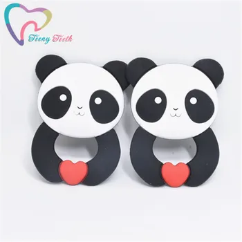 1 VNT Kūdikiu Kramtyti Silikono Panda Baby Slaugos Reikmenys, Gyvūnų, Animacinių filmų Panda Teeting 