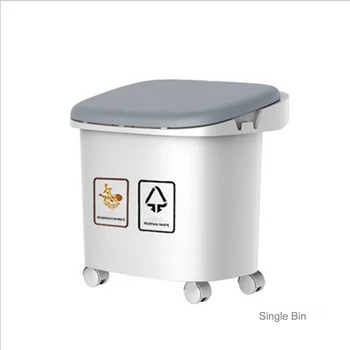 2/3 Sluoksnis Klasifikacija Šiukšliadėžės Virtuvės Plastiko sumetami į šiukšlių konteinerį Drėgno ir Sauso Mygtukas Perdirbti Sukrauti Šiukšlių Rūšiavimo BinWith Varantys