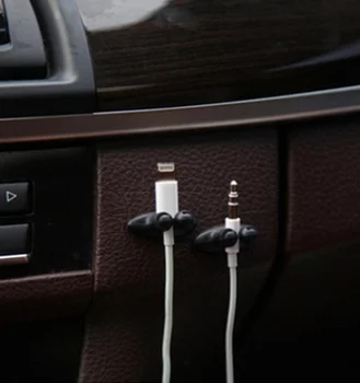 8PCS Lipnus Automobilinis Įkroviklis Linija Užsegimas Apkabos, Headphone/USB Cable Car Įrašą Automobilių Interjero Aksesuarų Automobilio saugos Diržas Įrašą