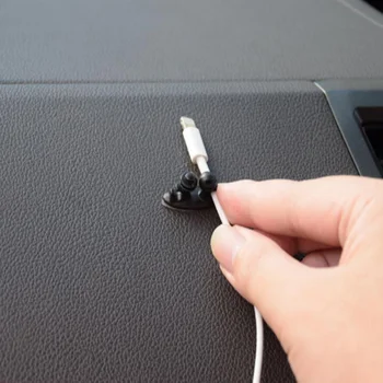 8PCS Lipnus Automobilinis Įkroviklis Linija Užsegimas Apkabos, Headphone/USB Cable Car Įrašą Automobilių Interjero Aksesuarų Automobilio saugos Diržas Įrašą