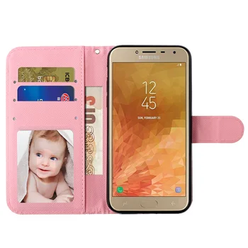 Odos Flip Case For Samsung Galaxy J8 J7 J6 J4 J5 J3 Skyrius Plus Pro Prime 2017 2018 Magnetinio Piniginės Stovėti Knygos Viršelio Funda