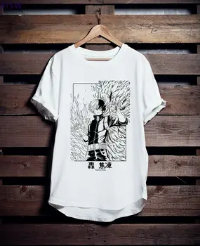 Mano Herojus Akademinės Bendruomenės Marškinėliai Boku No Herojus Akademinės Bendruomenės T-Shirts Shoto Todoroki Anime Marškinėliai Atsitiktinis Harajuku Spausdinti Įdomus Trumpas Rankovėmis Viršūnes Tee