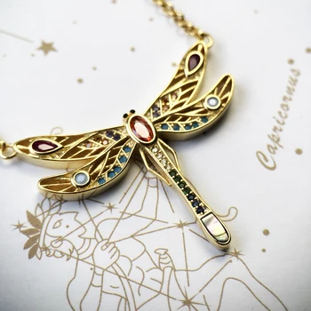 Karoliai Dideli Dragonfly,2021 Nauja Nuorodą Grandinės Fine Jewelry Europoje 925 Stering Sidabro Bijoux Bohemijos Laiminga Dovana Moterims