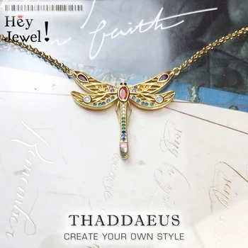 Karoliai Dideli Dragonfly,2021 Nauja Nuorodą Grandinės Fine Jewelry Europoje 925 Stering Sidabro Bijoux Bohemijos Laiminga Dovana Moterims
