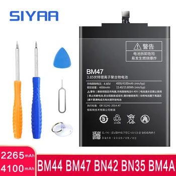 BM44 BM47 BN42 BN35 BM4A Originalios Baterijos Xiaomi Redmi 2 3 3 4 4 5 Pro Pakeitimo Baterijas Didelės Talpos Bateria