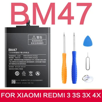 BM44 BM47 BN42 BN35 BM4A Originalios Baterijos Xiaomi Redmi 2 3 3 4 4 5 Pro Pakeitimo Baterijas Didelės Talpos Bateria