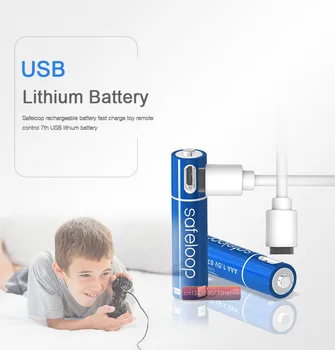 Technologija! USB Įkrovimo Baterija 1,5 V AAA 600mah, li-polimero li-ion baterija Nuotolinio valdymo pulto baterijas, žaislas, automobilių baterijas