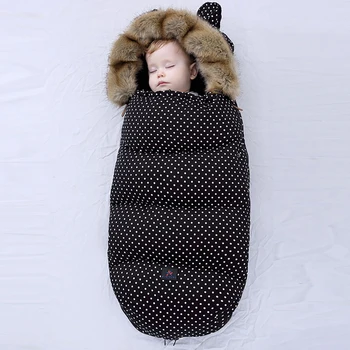 Storas, Šiltas Vokas, Skirtas Naujagimiams Kūdikio Vežimėlis miegmaišį 0-24M Kūdikių vėjo šiltas, storos medvilnės juostelę Kokoną, Skirtas Naujagimiams