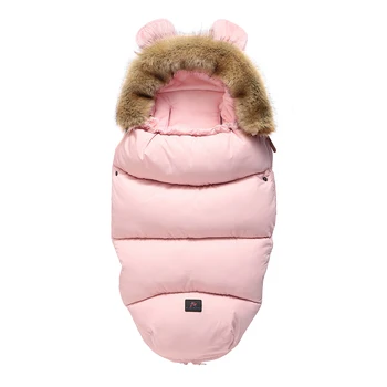 Storas, Šiltas Vokas, Skirtas Naujagimiams Kūdikio Vežimėlis miegmaišį 0-24M Kūdikių vėjo šiltas, storos medvilnės juostelę Kokoną, Skirtas Naujagimiams