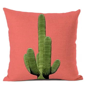 Tropinių Augalų Palmių Lapų Pagalvėlė Padengti Cactus Modelio Miegamasis, Gyvenamasis Kambarys Sofos, Apdailos Smėlio 45x45cm Skalbiniai, Pagalvės užvalkalą