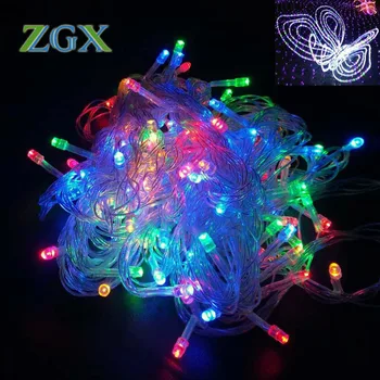 ZGX LED Styginių Šviesos 10M Spalvinga Vandeniui 220V 100 LED Atostogų Dekoro Juostelės Apšvietimas Kalėdų Eglutė Šalies Girliandą Naujųjų Metų