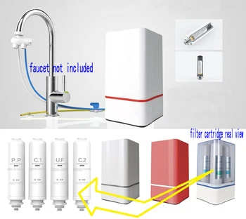 Smart 4 etapas stalviršio vandens valymo/bakstelėkite vandens filtras/geriamojo vandens valymo/namų vandens valymo+bakstelėkite maišytuvas jungtis