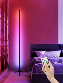 Šiuolaikinės RGB LED Grindų Lempos Kintamos Spalvos LED Kampe Grindų Lempa svetainė, Miegamasis be Nuolatinio Namų Dekoro Šviesos Armatūra