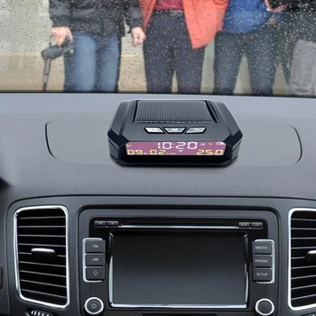 PSSS Atrodo Saulės Automobilių Skaitmeninis Laikrodis su LCD Laiką Data-Automobilių Temperatūros daviklis Lauko Asmeninių Automobilių Dalis Apdaila