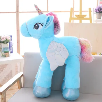 Milžiniško Gražus Vienaragis Pliušinis Žaislas Įdaryti unicornio Gyvūnų Kūdikių Lėlės, Minkšti Animacinių filmų Pagalvę Mergina Vaikų Gimtadienio Dovana